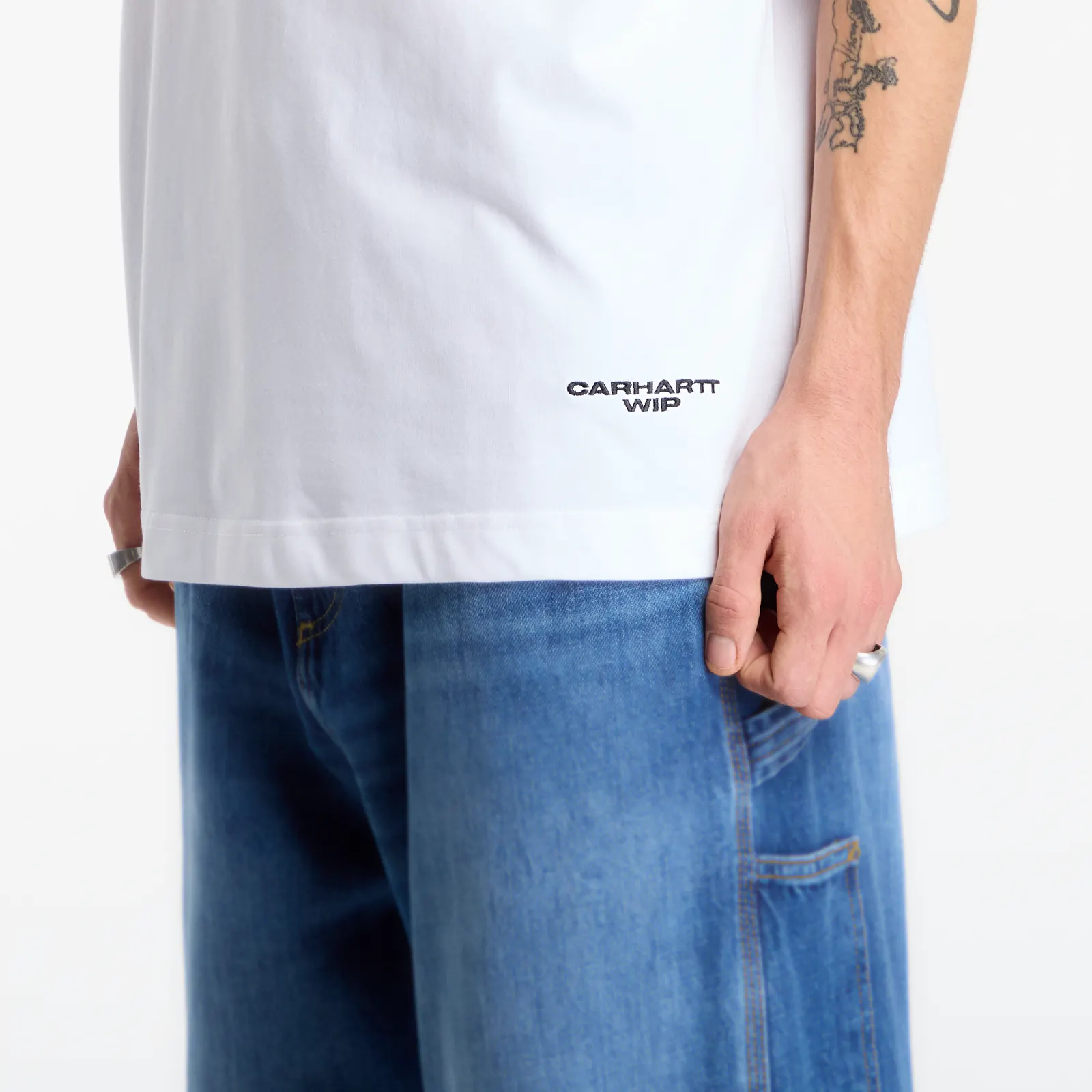 Ανδρικά μπλουζάκια Carhartt WIP S/S Chapter Script T-Shirt UNISEX White/ Black