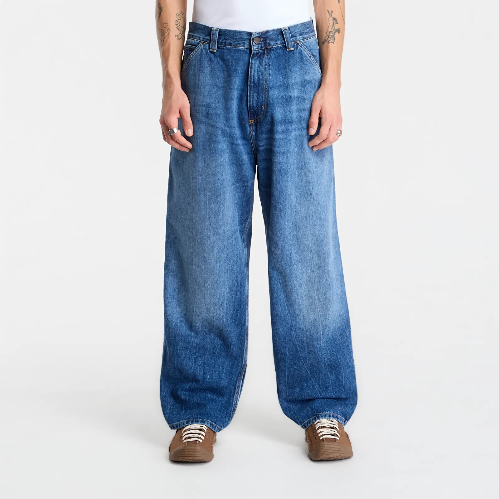 Men's jeans Carhartt WIP OG Single Knee Pant Blue Marble Used Wash
