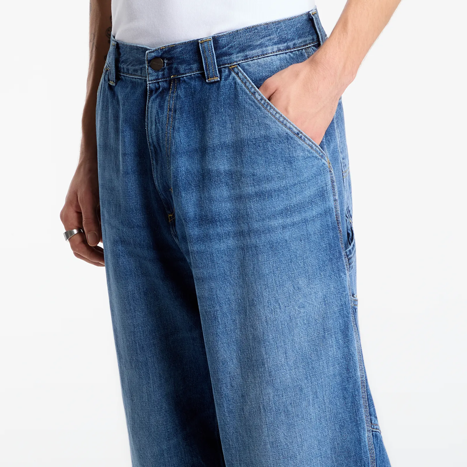 Men's jeans Carhartt WIP OG Single Knee Pant Blue Marble Used Wash