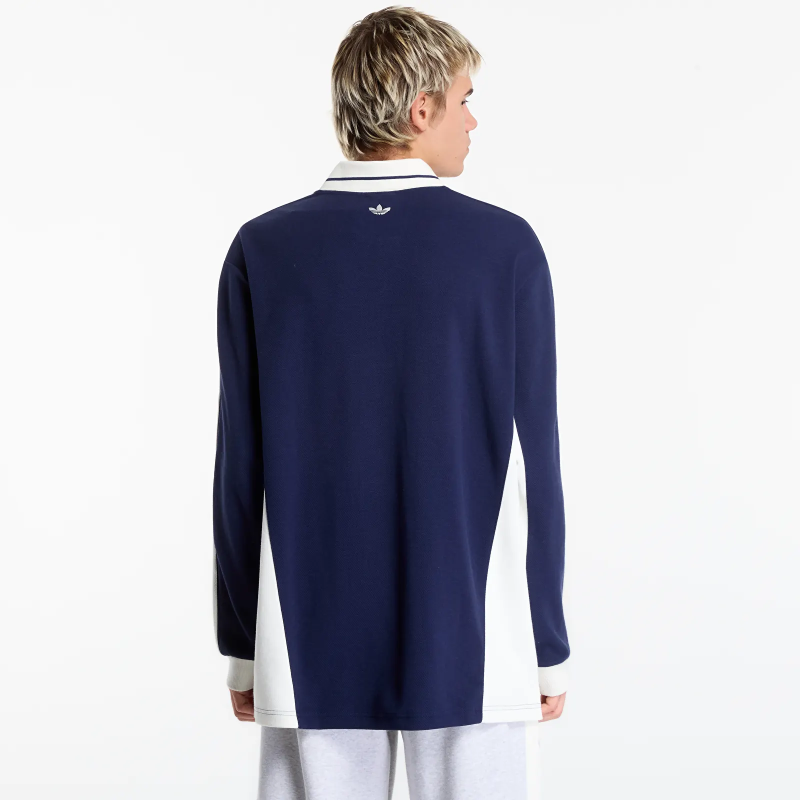 Miesten poolopaidat adidas Polo Ls M Night Indigo/ Off White