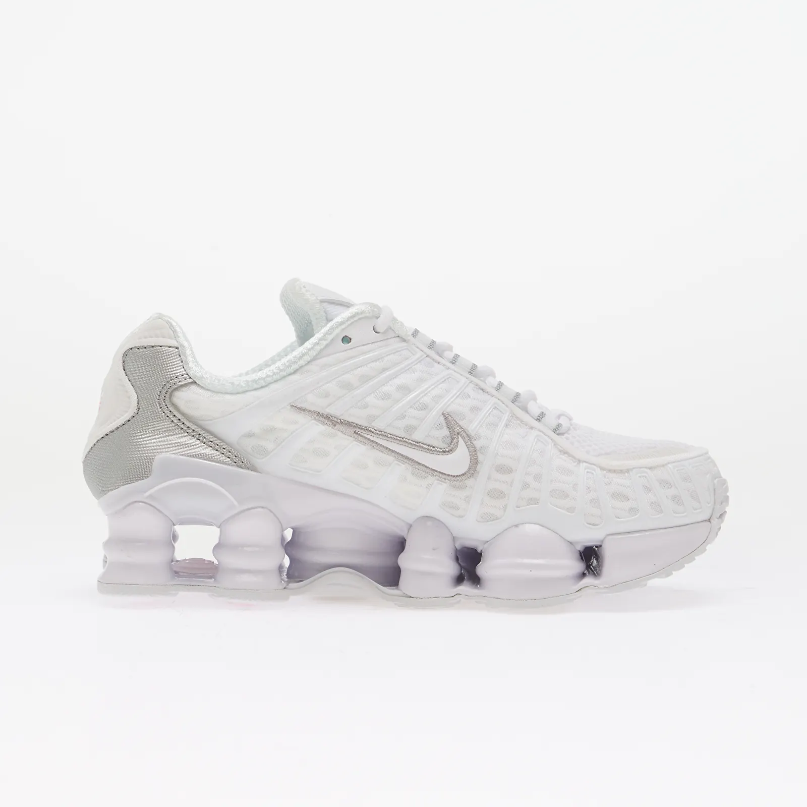 Men's sneakers and shoes Nike Shox TL Kids White/ White/ Metallic Silver/ Max Orange