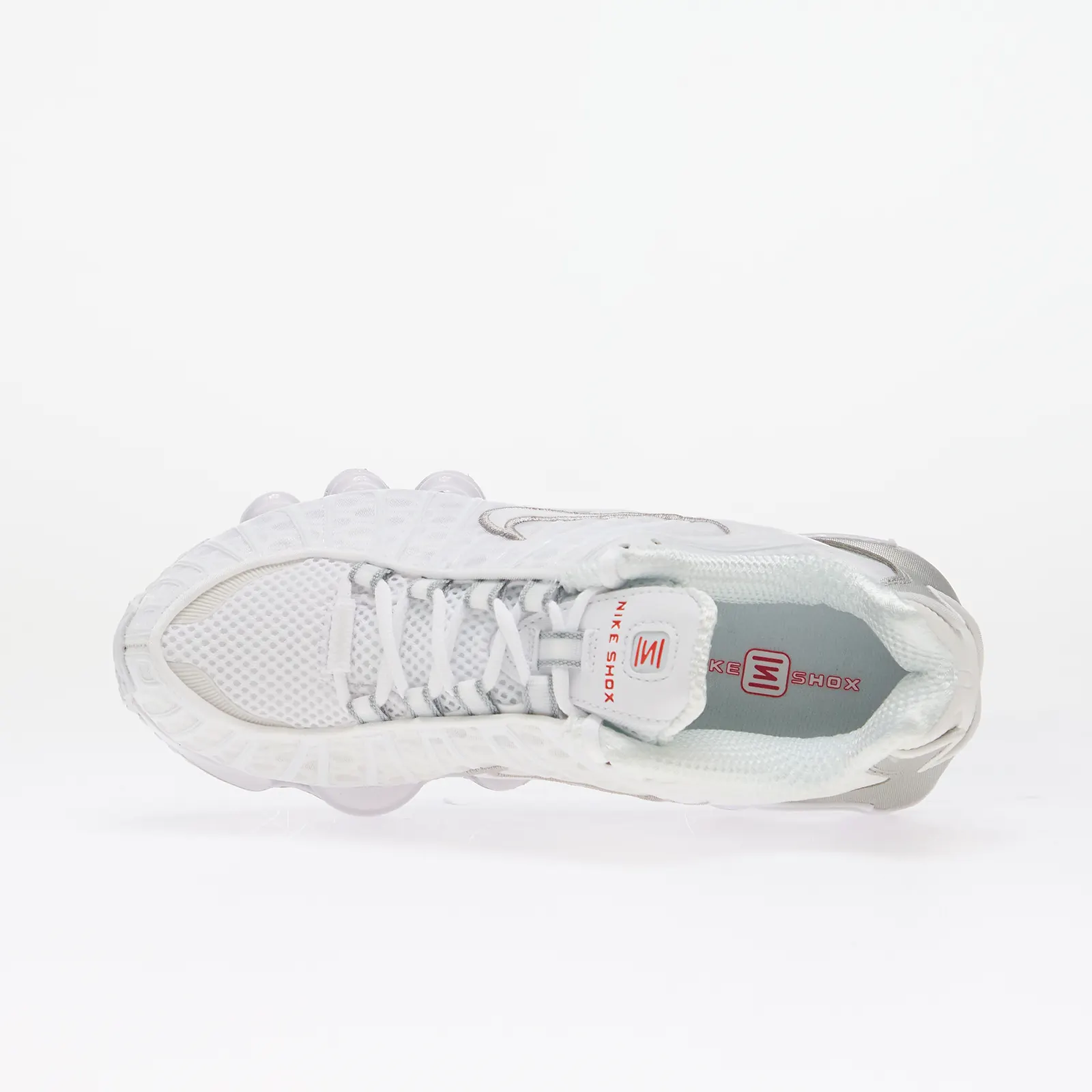 Men's sneakers and shoes Nike Shox TL Kids White/ White/ Metallic Silver/ Max Orange