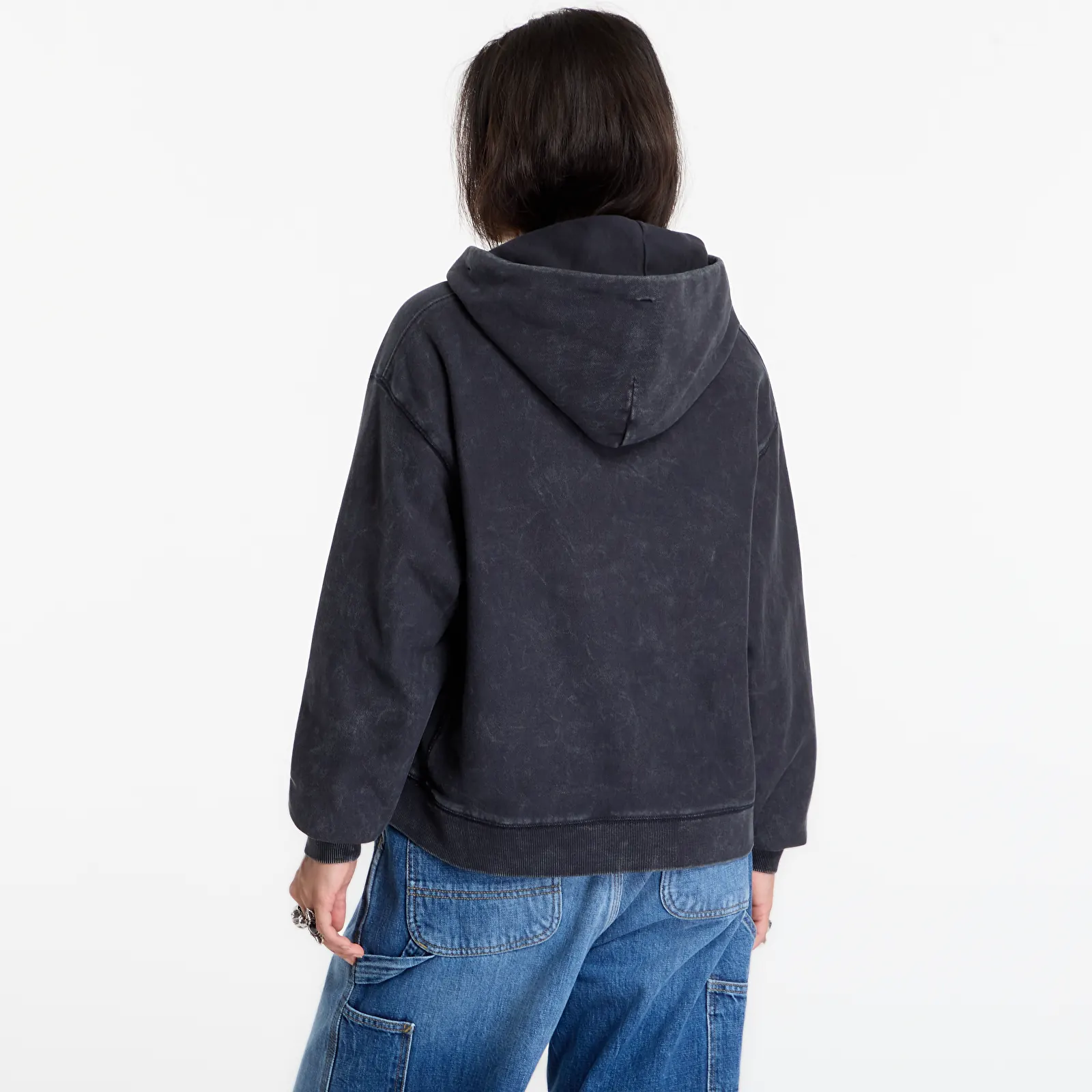 Hoodies voor dames Carhartt WIP W' Hooded Lambert Sweat Black Moon Wash