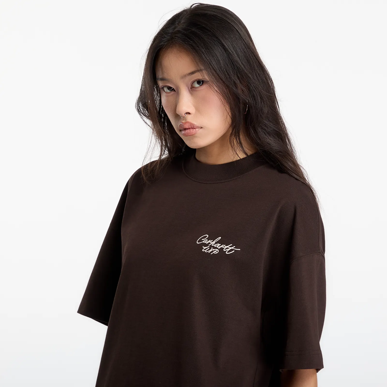 T-shirts för män Carhartt WIP S/S Signature Script T-Shirt UNISEX Tobacco/ Natural
