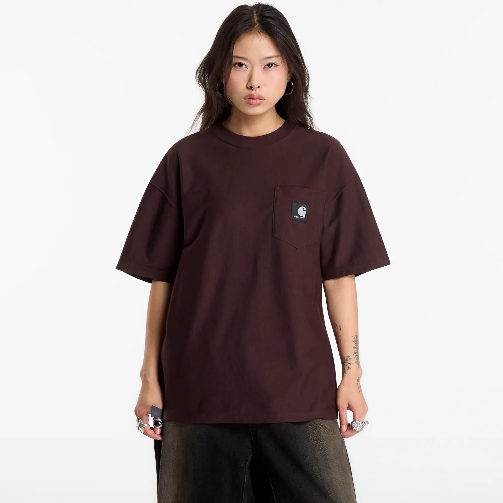 Miesten T-paidat Carhartt WIP S/S OG Loose Pocket T-Shirt UNISEX Palisander