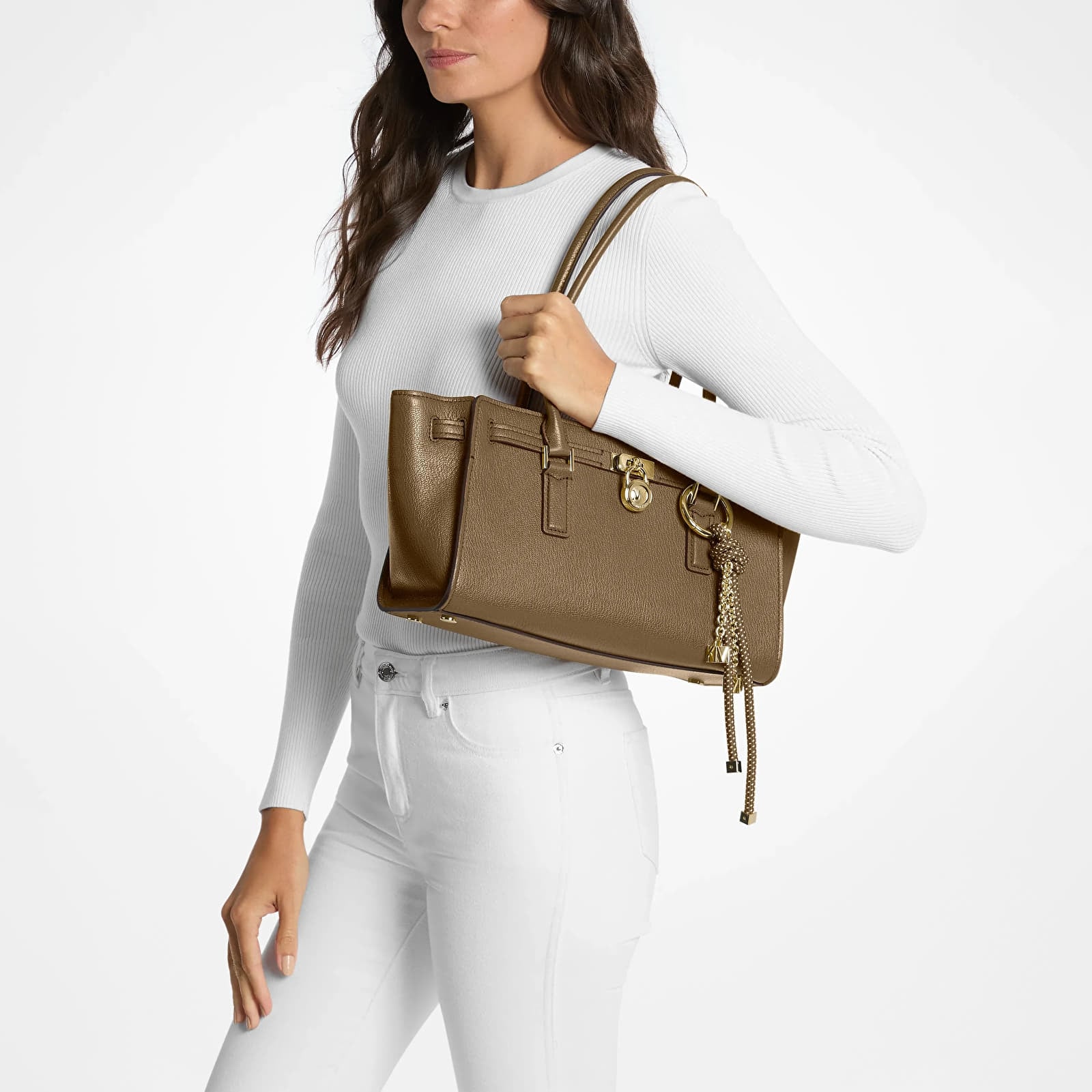 Handbags Michael Kors Sm Ew Shoulder Tote Loden
