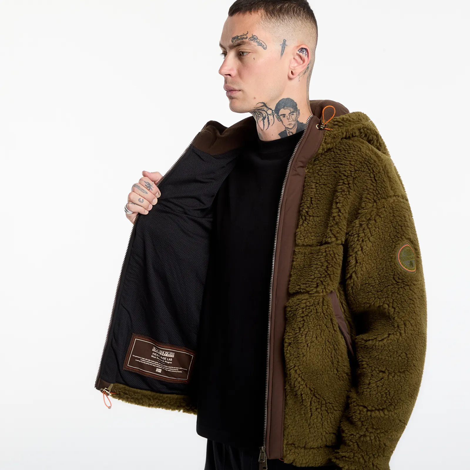 Pánské mikiny Napapijri T-Maple Full-Zip Hoodie Avocado