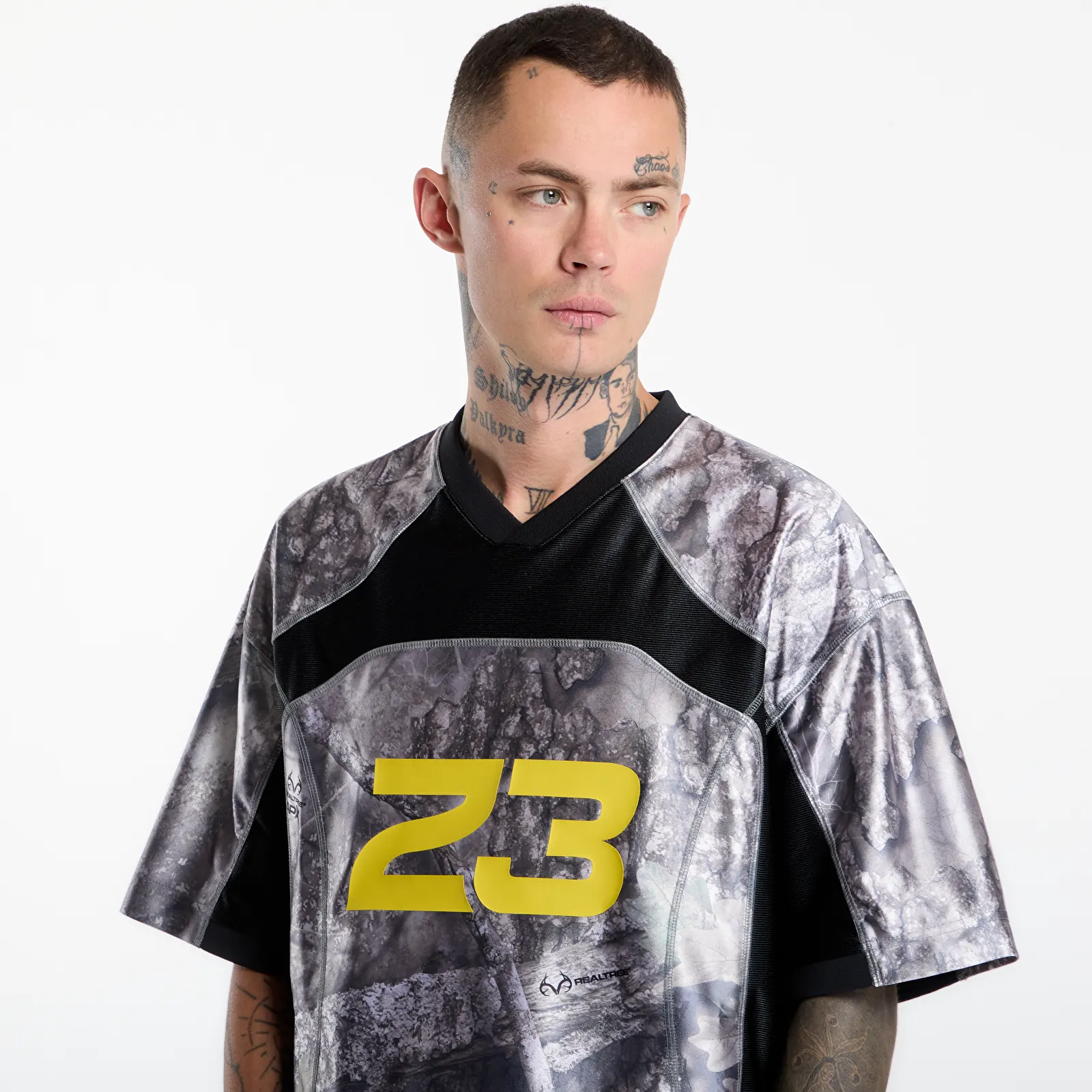 Maillots pour hommes Jordan Brooklyn Men's Realtree Jersey White/ Black/ Bright Citron