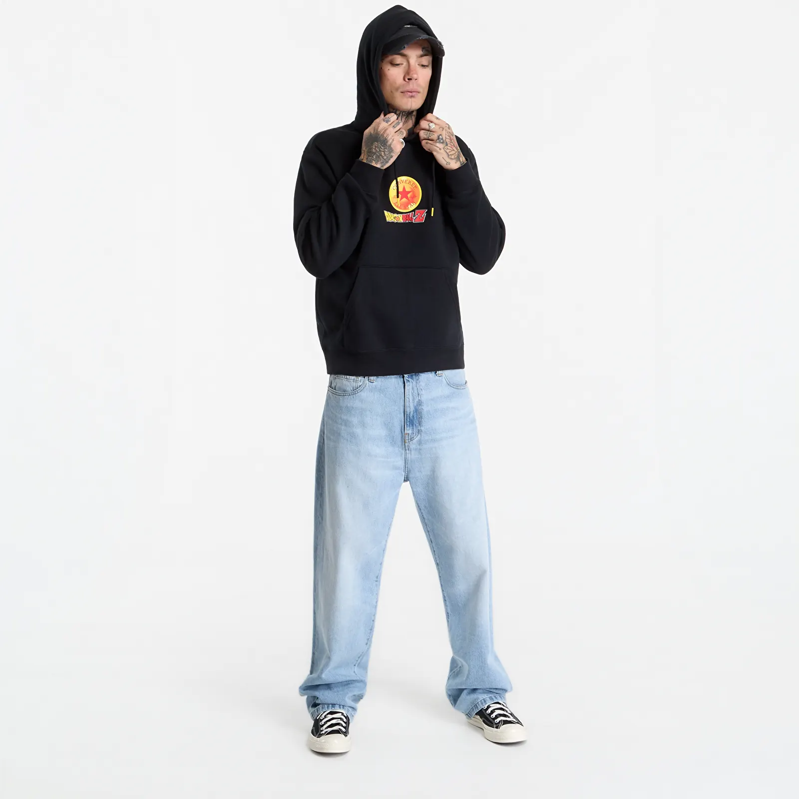 Hoodies voor heren Converse x Dragon Ball Z Shenron Hoodie Black