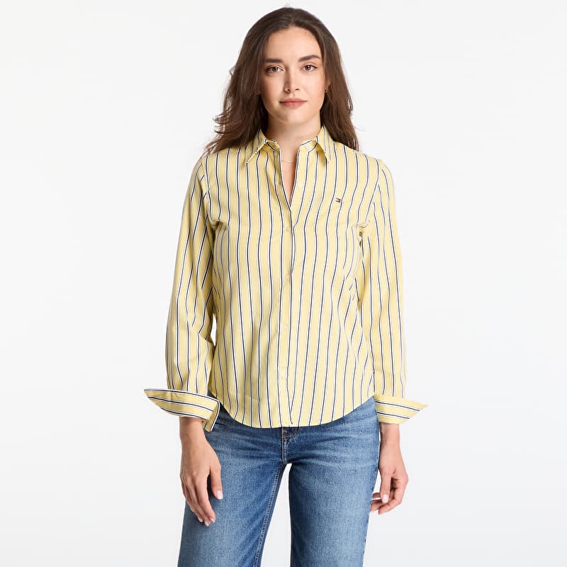 Camisa Tommy Hilfiger Summer Poplin Regular Shirt Liquorice Stp Citronella