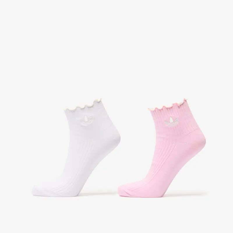 adidas Ruffle Quarter Socks Frozen Purple/ Off White/ Orchid Fusion