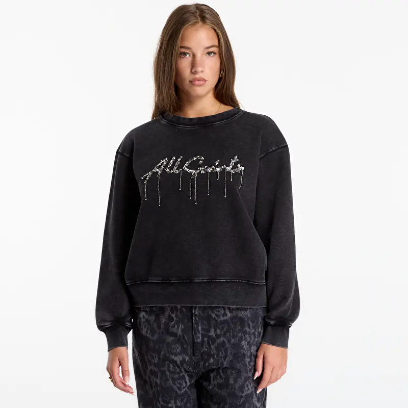 Hoodica AllSaints Chains Pippa Sweat Washed Black