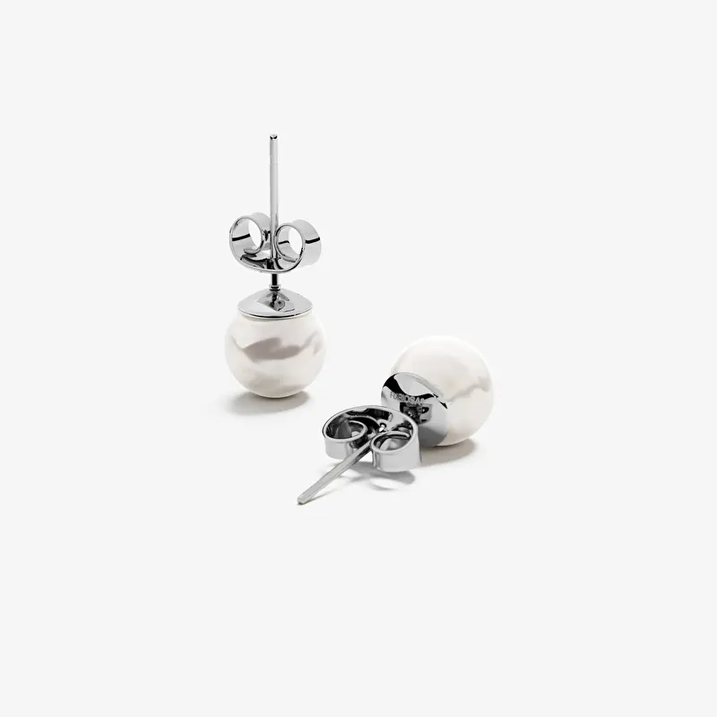 FURIOSA®  Pearl Dot Earrings Silver