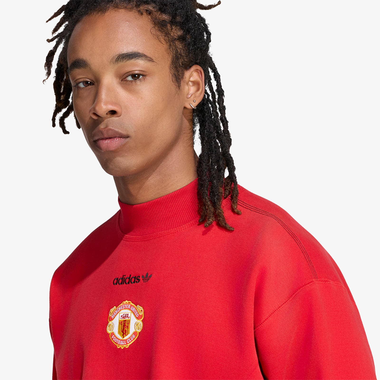 Ανδρικά φούτερ  adidas Manchester United EQT Sweatshirt Mufc Red