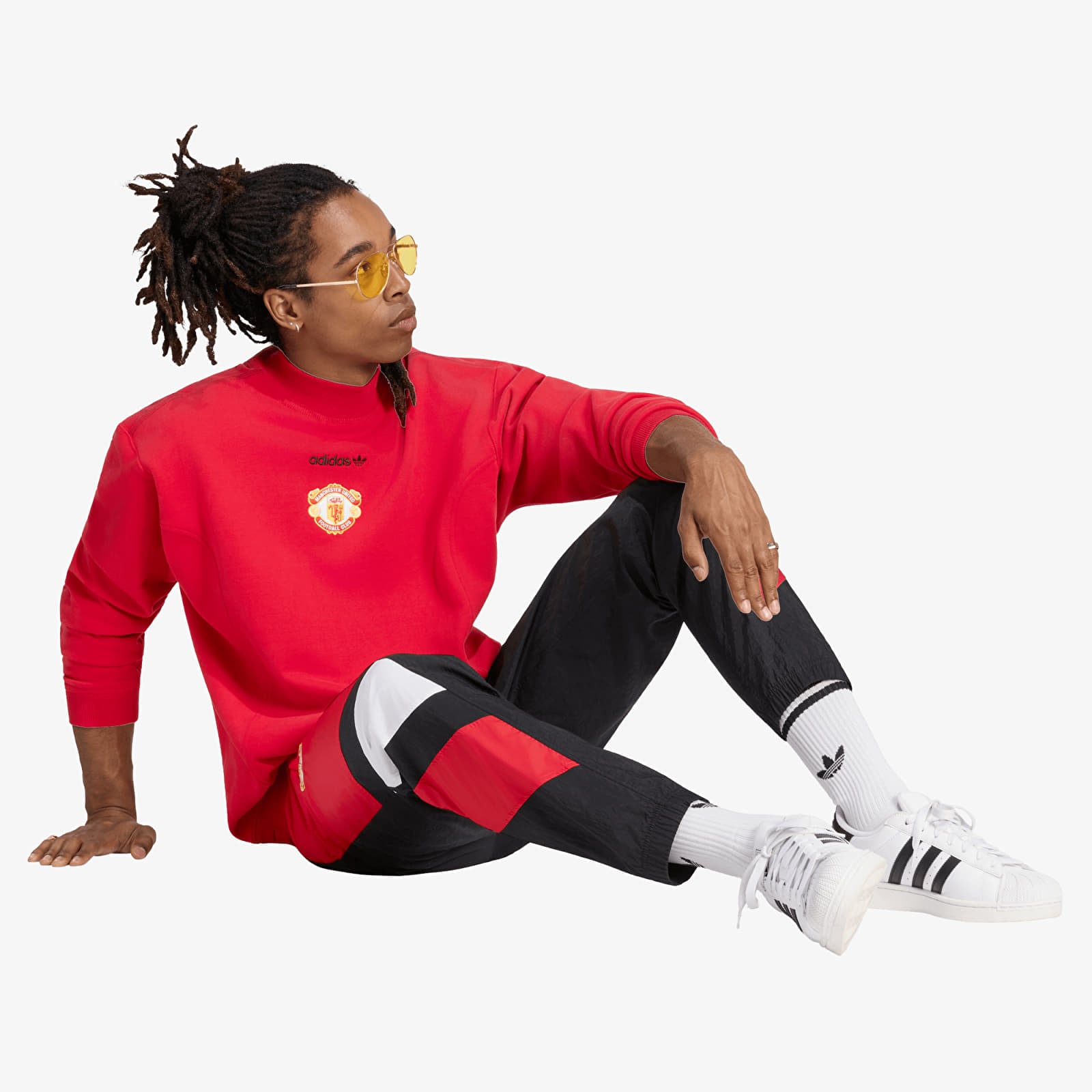 Ανδρικά φούτερ  adidas Manchester United EQT Sweatshirt Mufc Red