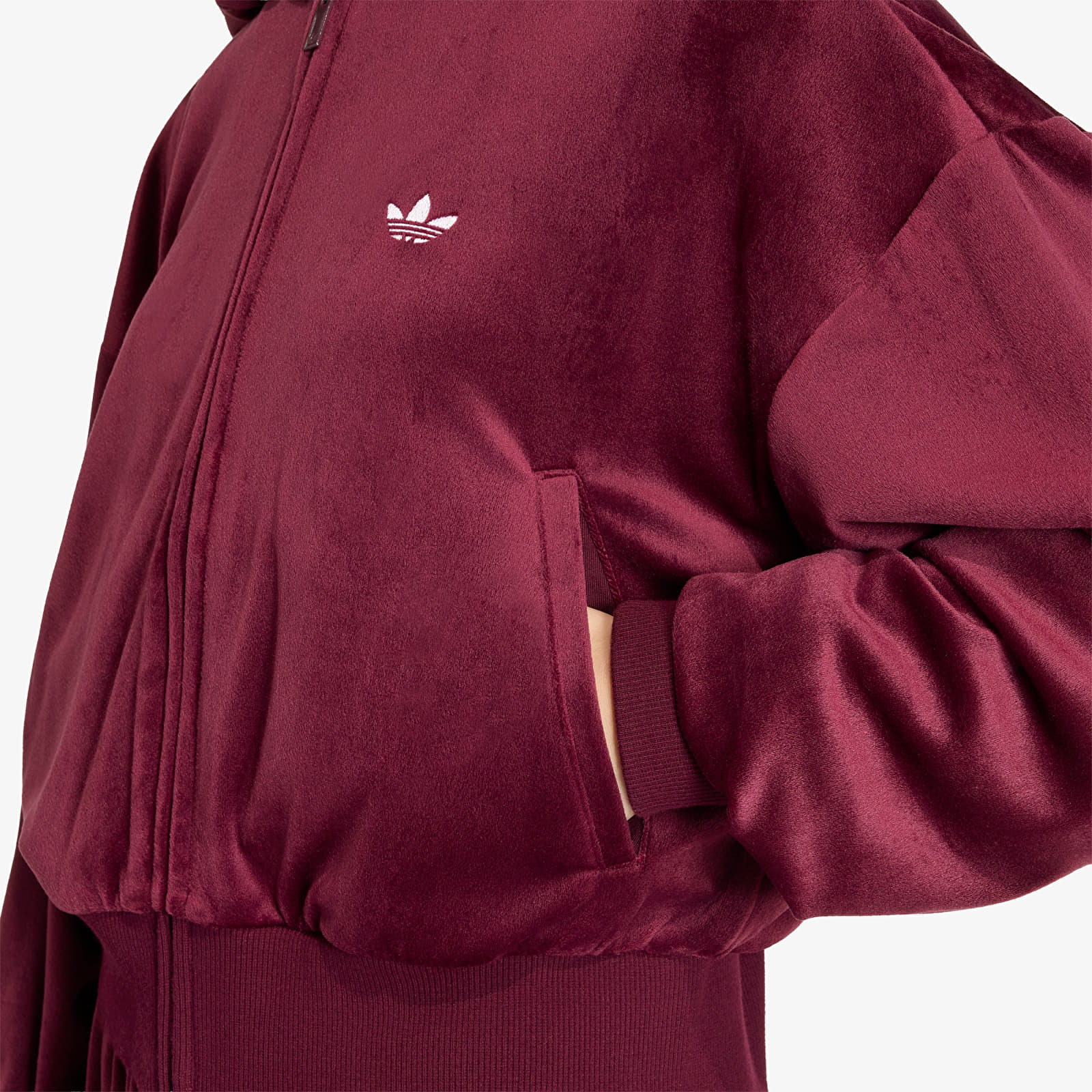 Γυναικεία σακάκια adidas Essentials Velvet Track Top Maroon