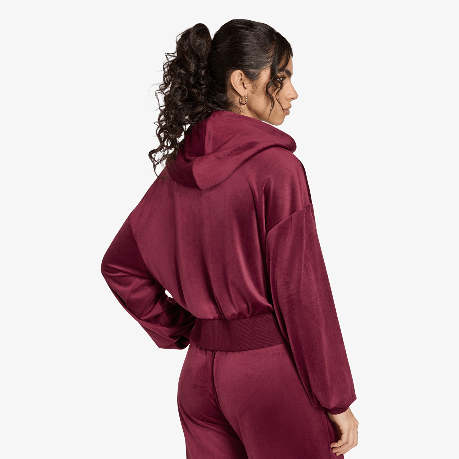 Γυναικεία σακάκια adidas Essentials Velvet Track Top Maroon