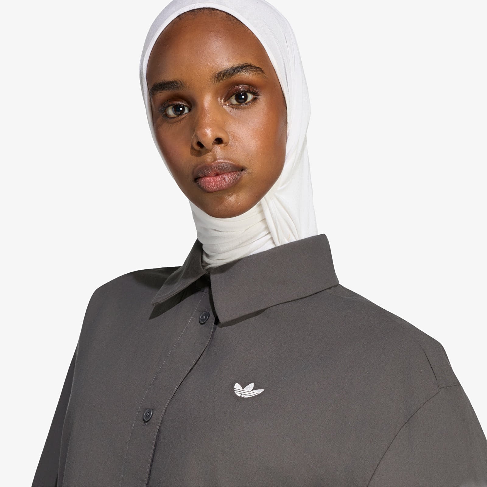 Cămașă de damă adidas 3 Stripes Shirt Utility Black/ Cloud White