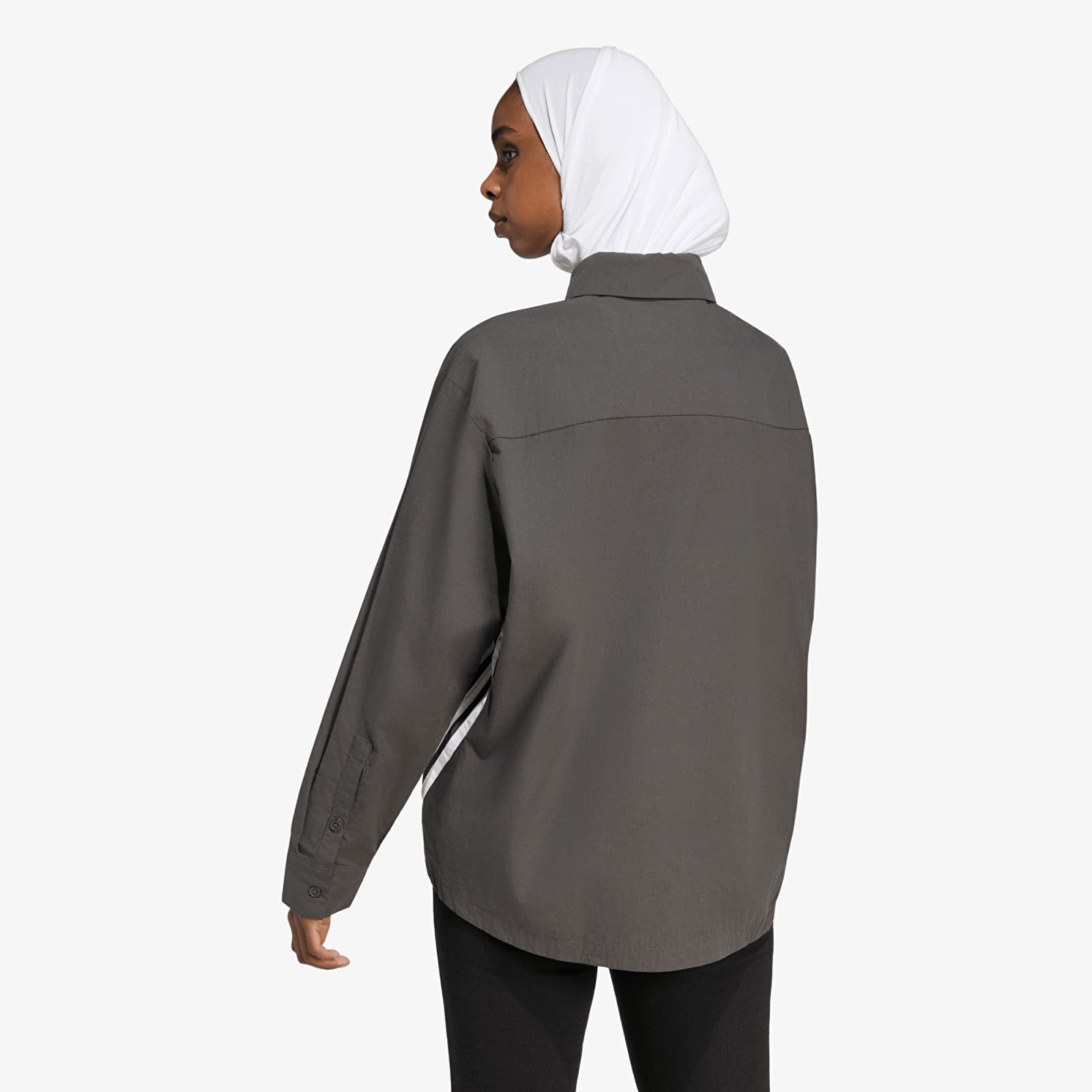 Cămașă de damă adidas 3 Stripes Shirt Utility Black/ Cloud White