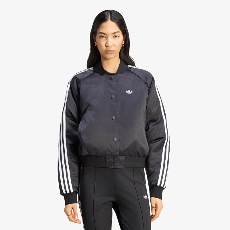 Bomber adidas Satin SST Bomber Jacket Black/ White/ Grey Three