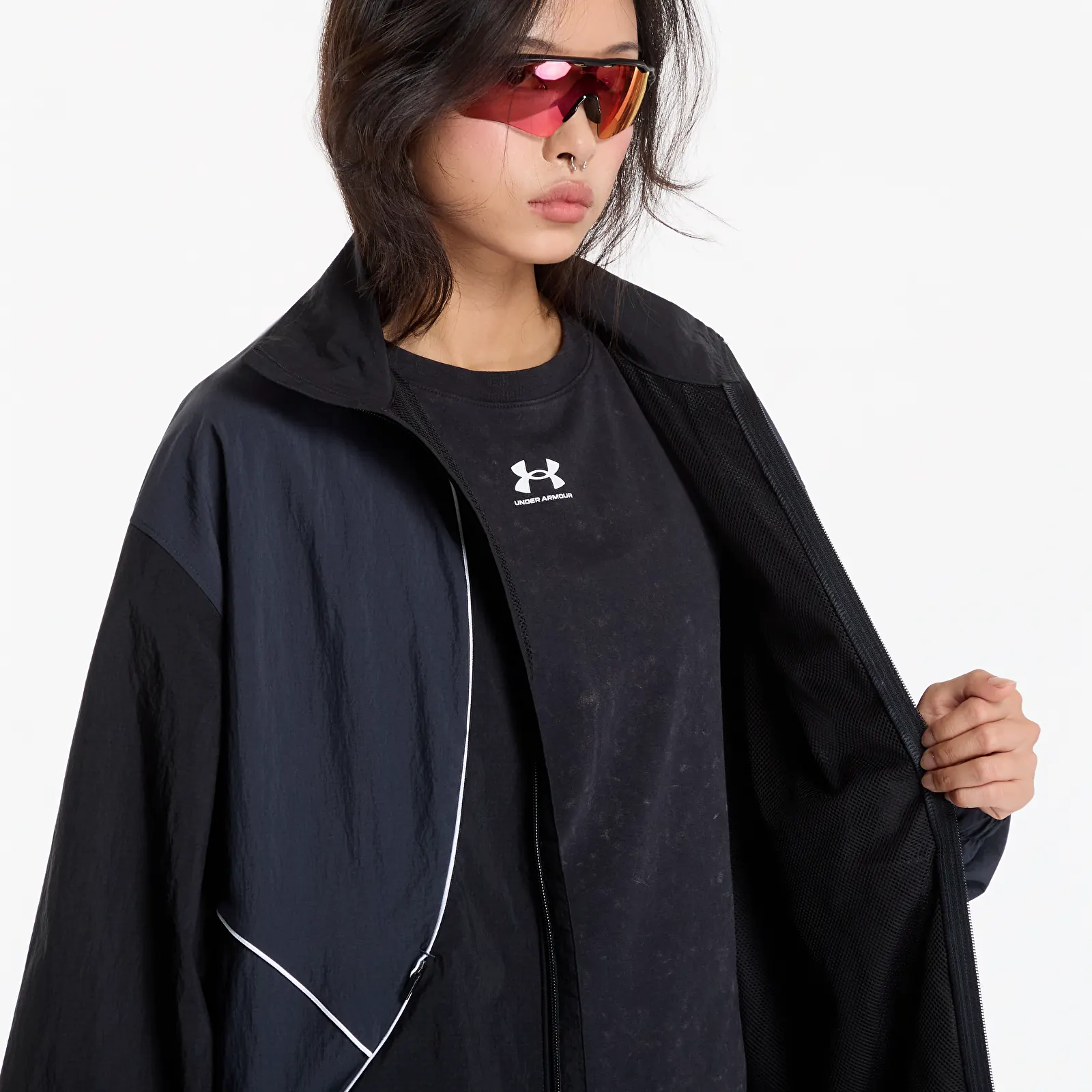 Jachete de vânt pentru femei Under Armour Unstoppable Woven Wind Jacket Black