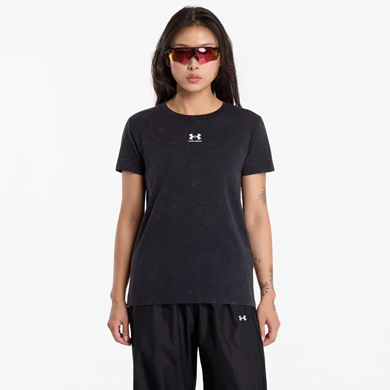 T-shirt Under Armour Rival Cotton Wash SS Black