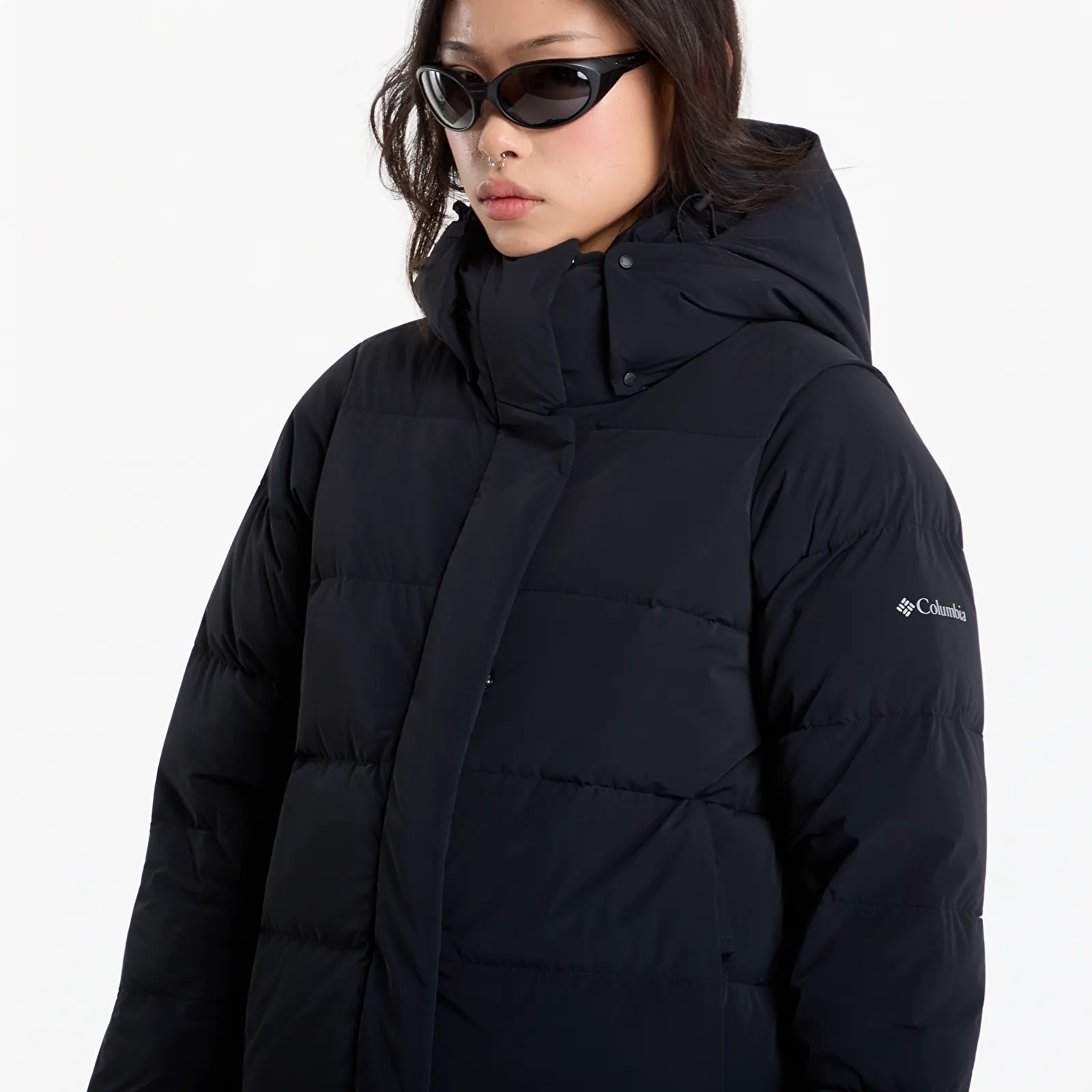 Дамски пухени якета  Columbia Amaze Puff™ Mid Hooded Jacket Black
