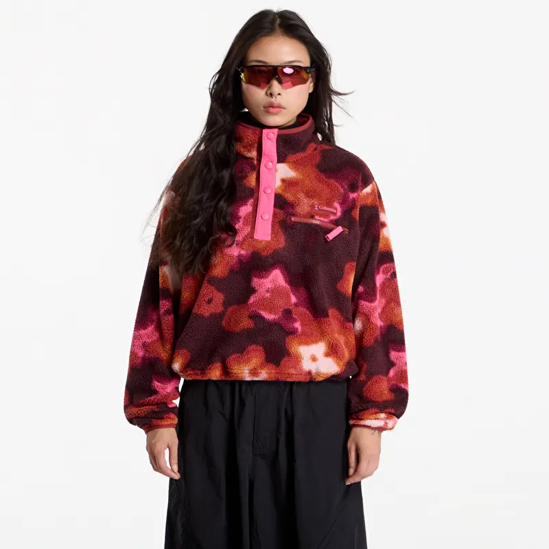 Sweatshirt Columbia Helvetia™ II Printed Cropped Half Snap Red Oxide, Dyeflower