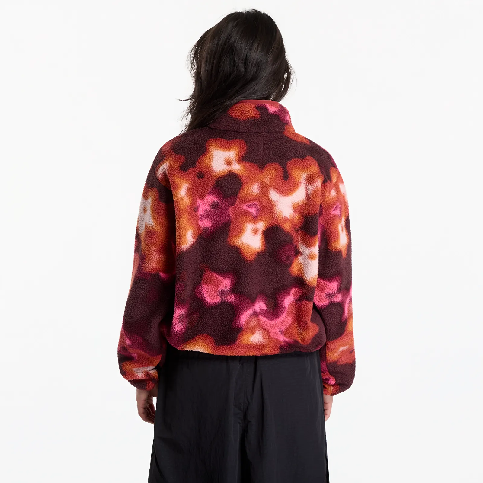 Felpe con cappuccio donna Columbia Helvetia™ II Printed Cropped Half Snap Red Oxide, Dyeflower