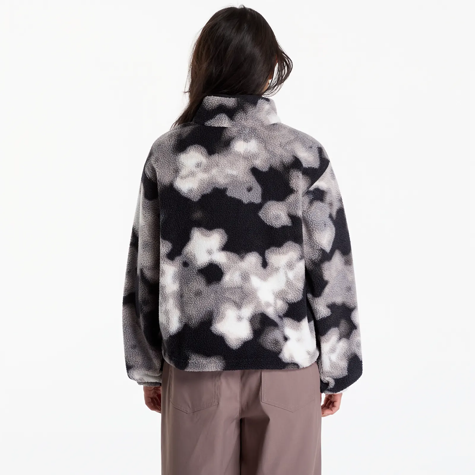 Camisolas de senhora Columbia Helvetia™ II Printed Cropped Half Snap Black, Dyeflower