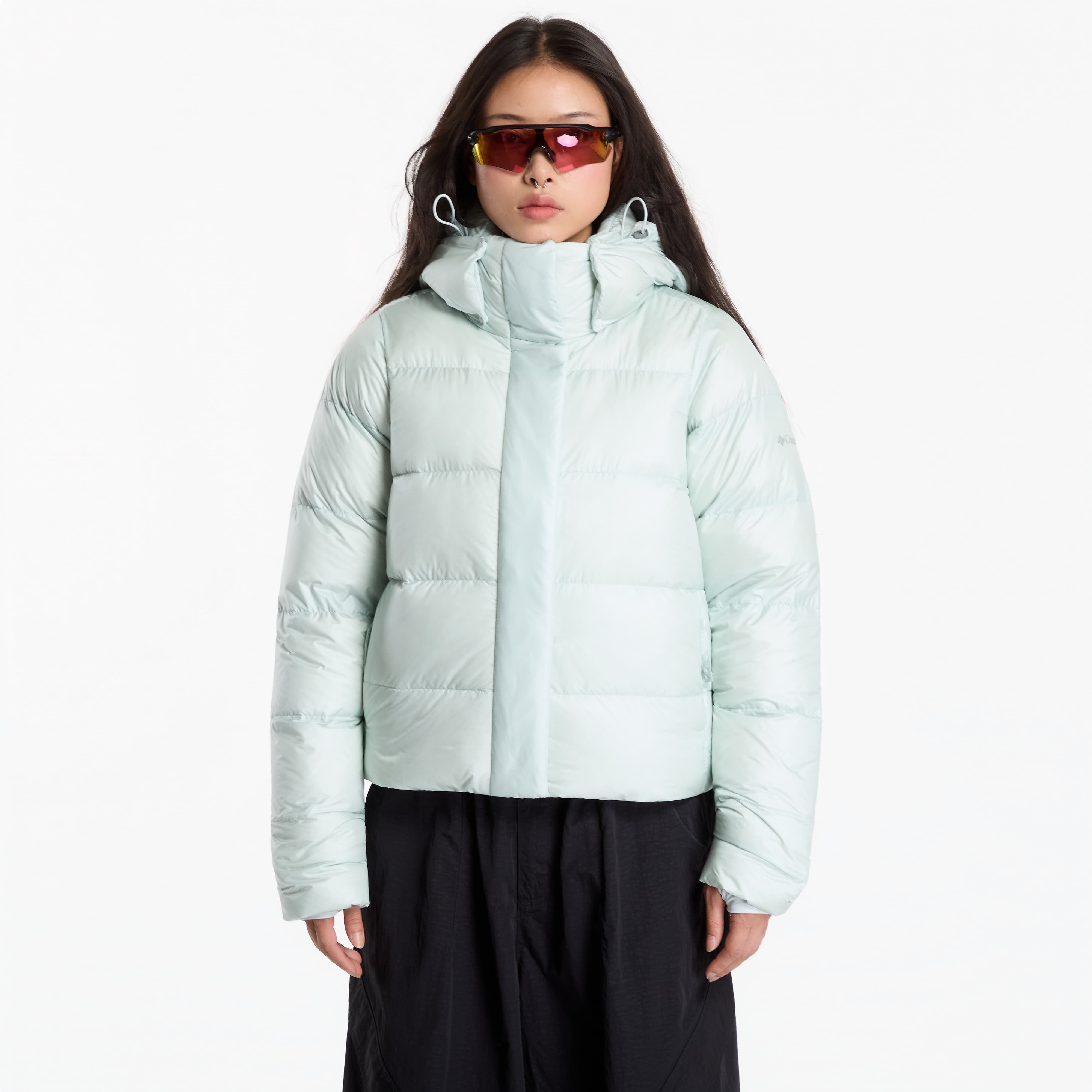 Пухено яке Columbia Amaze Puff™ Hooded Jacket Tea Light Pearl Shine M