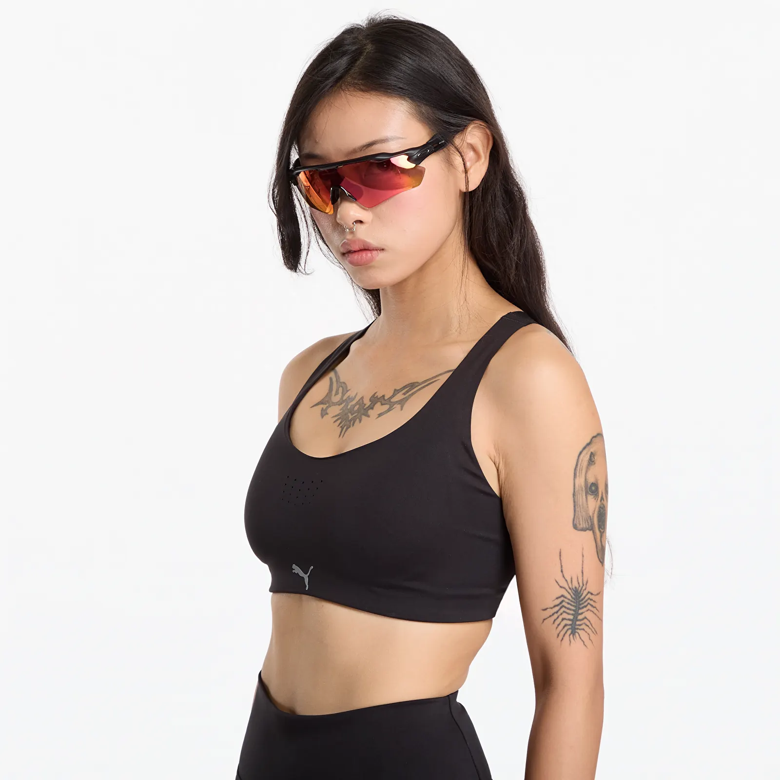 Ženski grudnjaci Puma Pwrmode Bra - High Puma Black