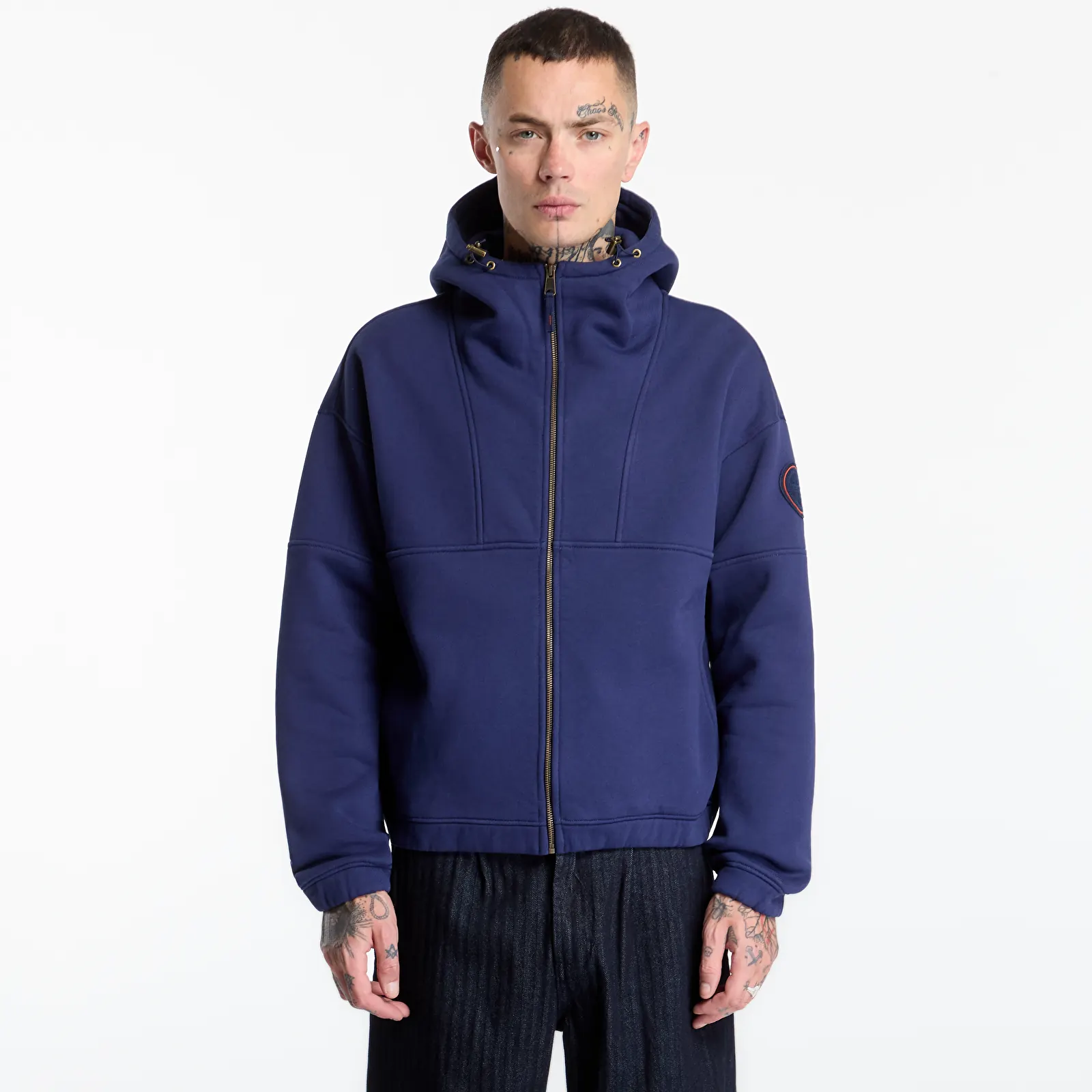 Pánské mikiny Napapijri Bloom Full-Zip Hoodie Blue Academy