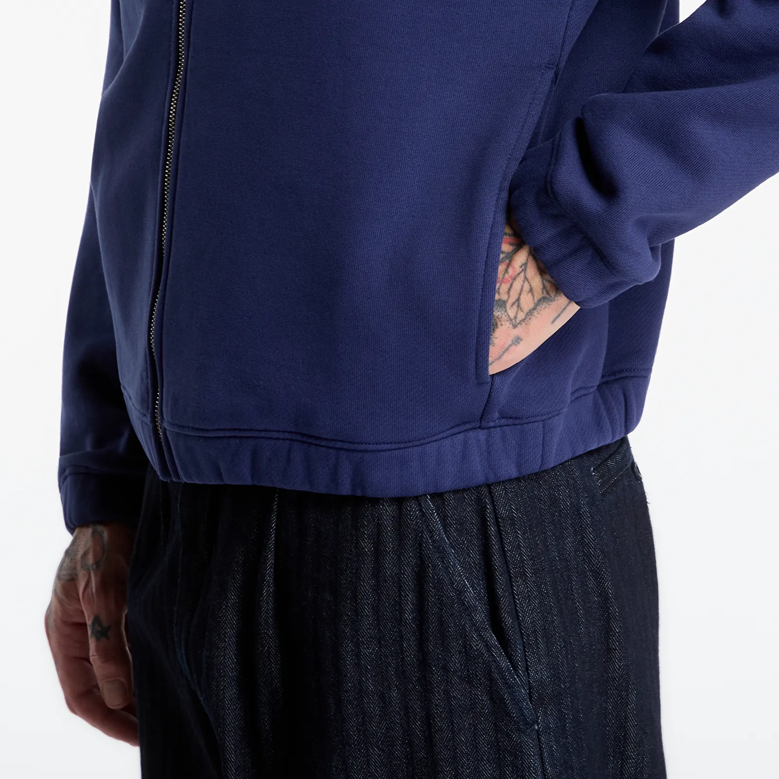 Pánské mikiny Napapijri Bloom Full-Zip Hoodie Blue Academy