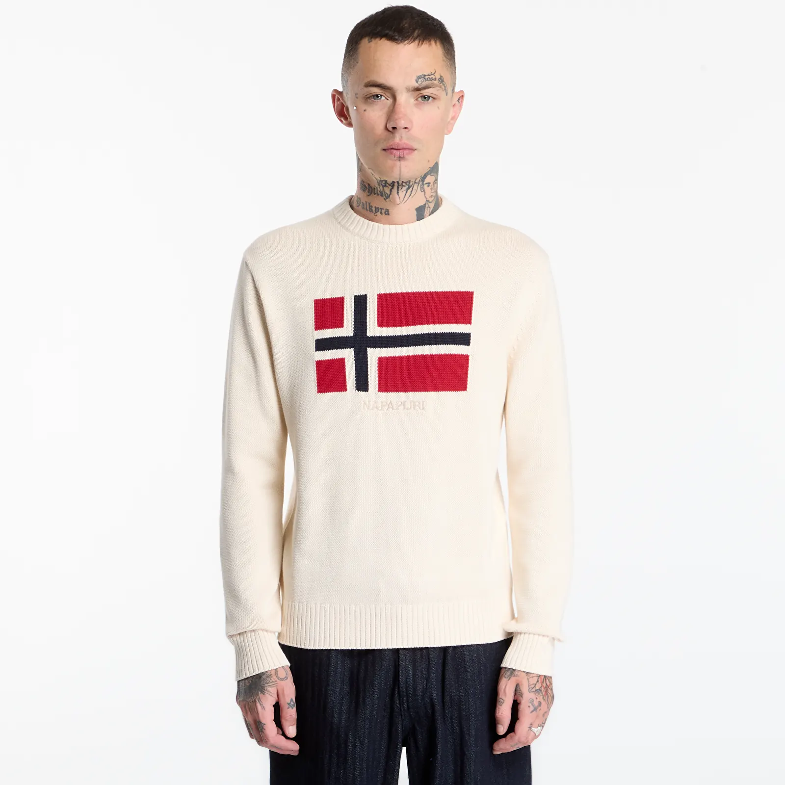 Moški puloverji Napapijri Pullover Mura Beige Dimity