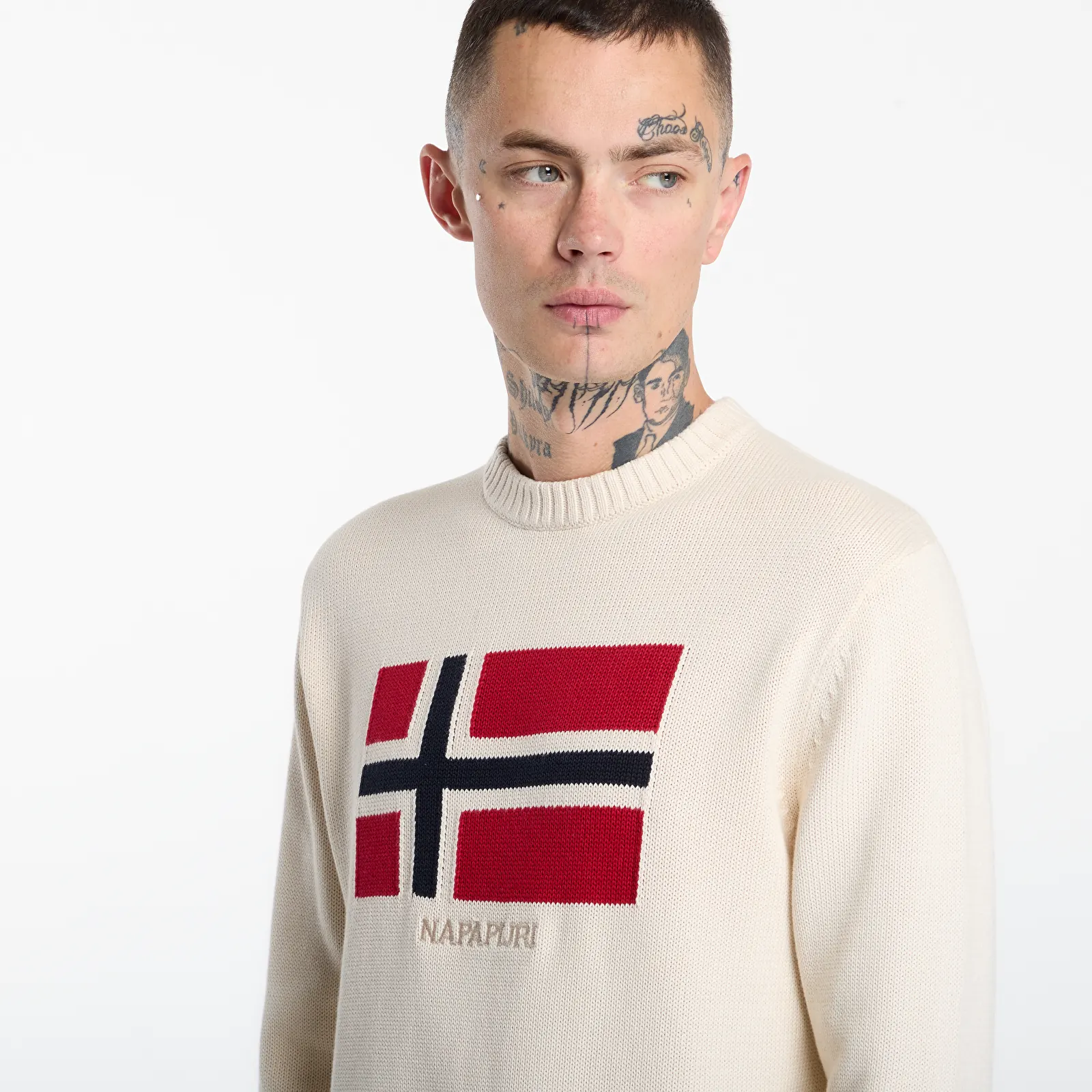 Moški puloverji Napapijri Pullover Mura Beige Dimity