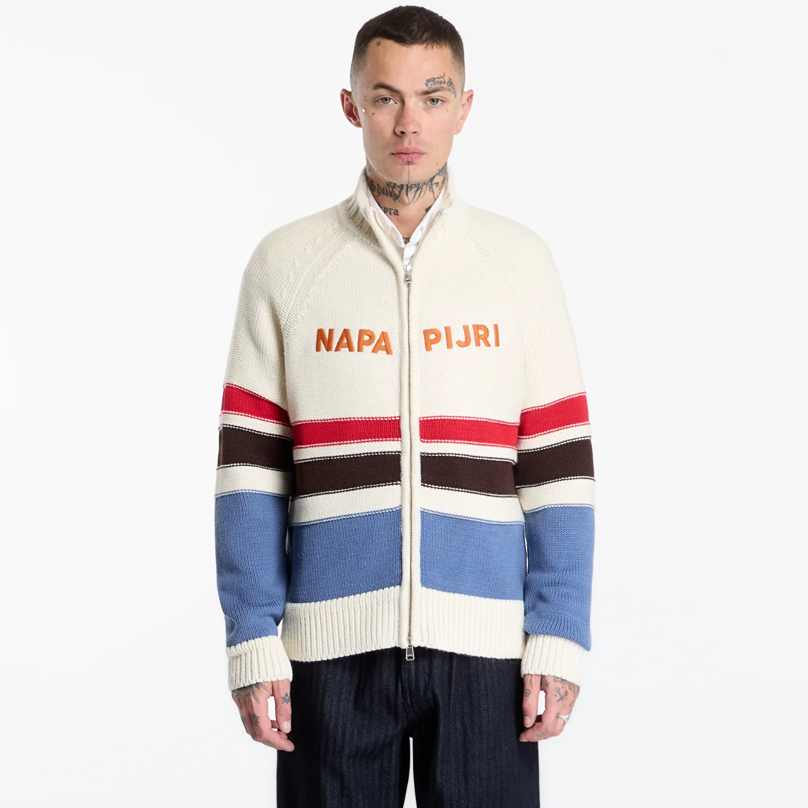 Pánske svetre Napapijri D-Aldar Full-Zip Putty
