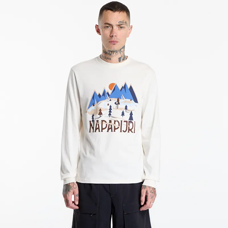 Tričko Napapijri Tee Long-Sleeve T-Shirt White