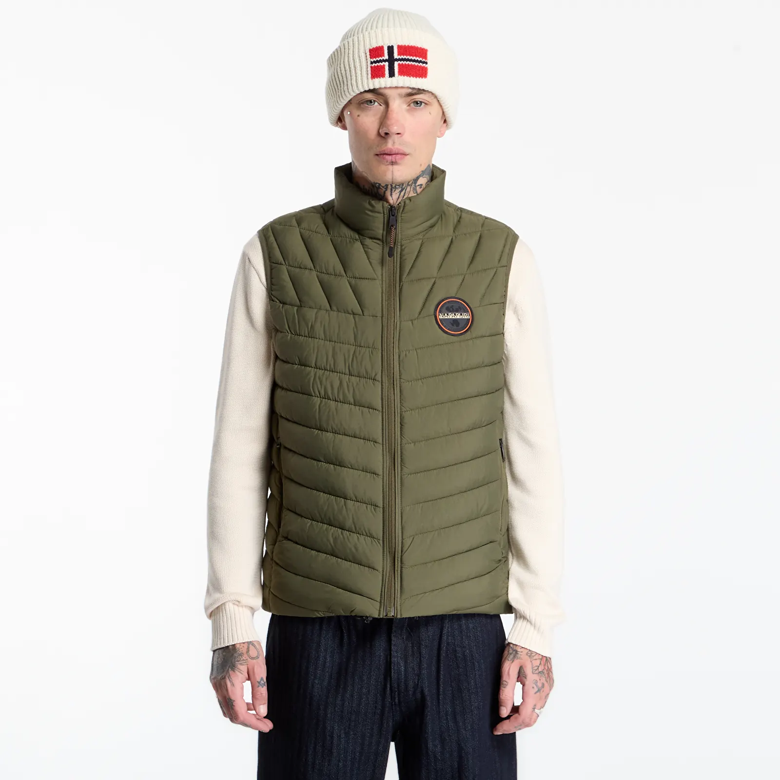 Pánske vesty Napapijri A-Lapaz Vest Olive Night