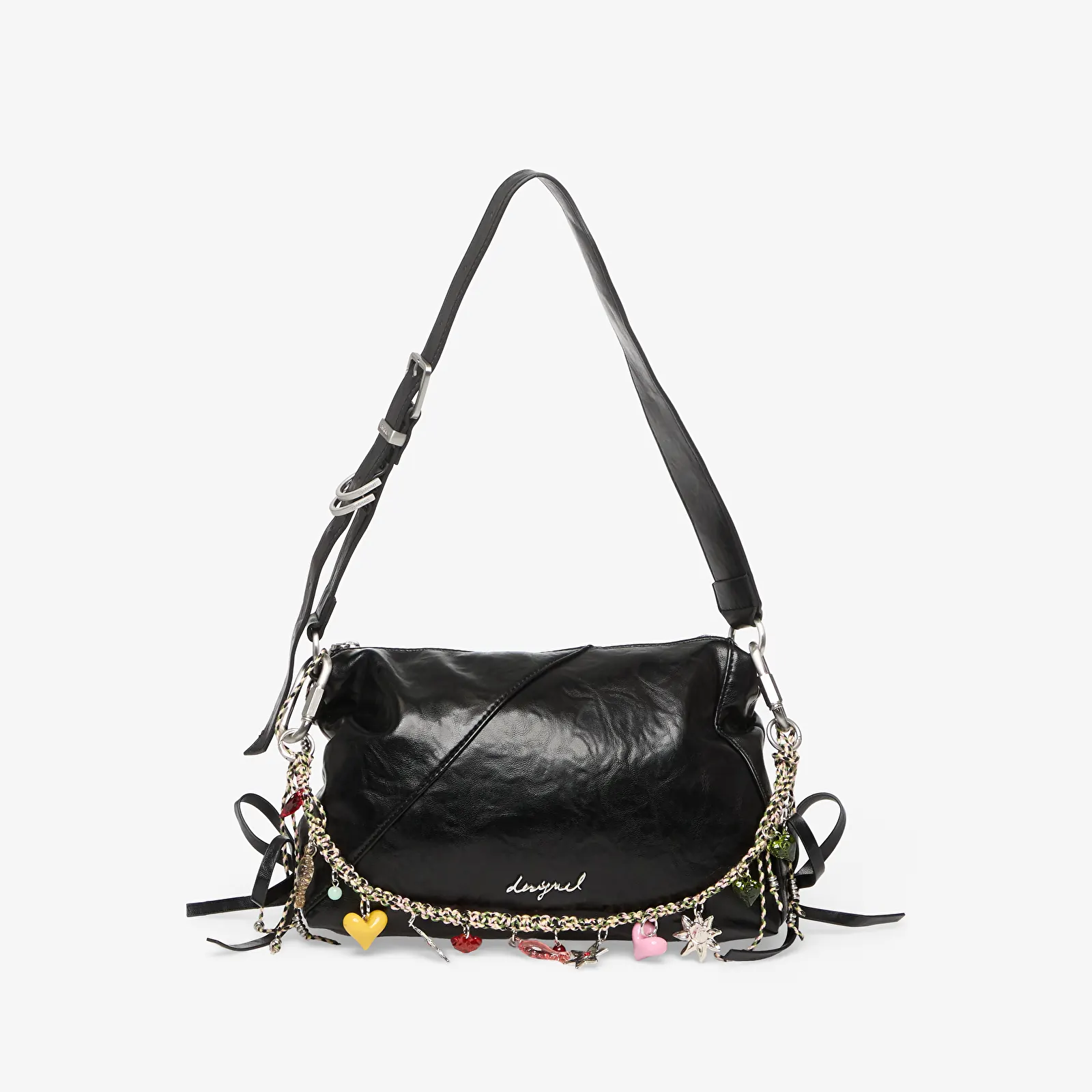 Handtassen Desigual Gravity Letur Bag Black