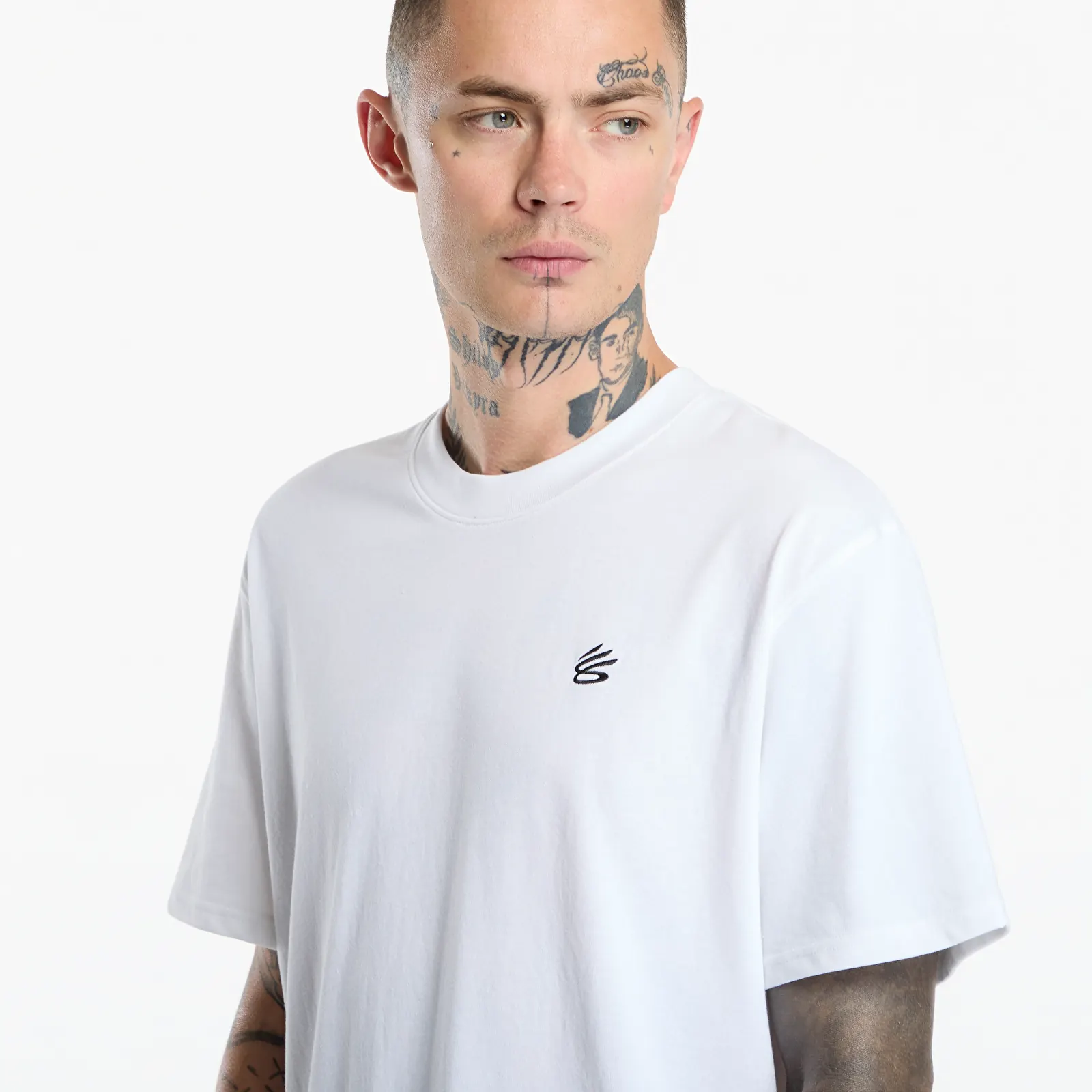 Férfi pólok Under Armour Curry LC Logo Tee White