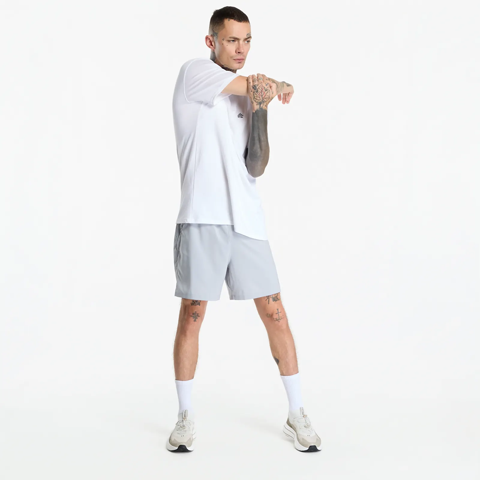 Férfi pólok Under Armour Curry LC Logo Tee White