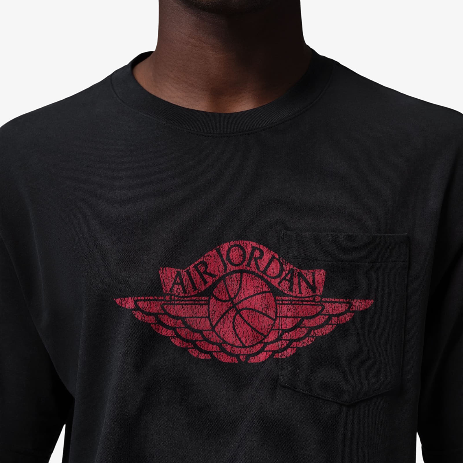 Pánske tričká Jordan Flight Essentials Men's Pocket T-Shirt Black/ University Red