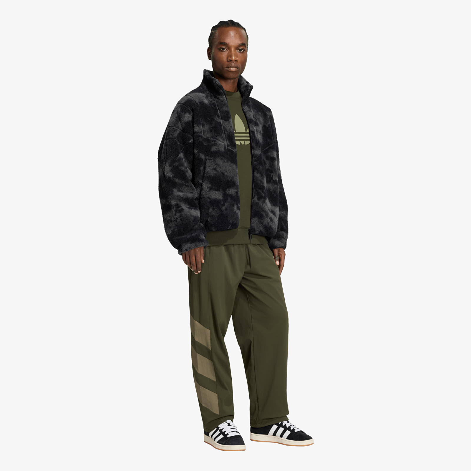 Men's jackets adidas Camo Polarfleece TT Black