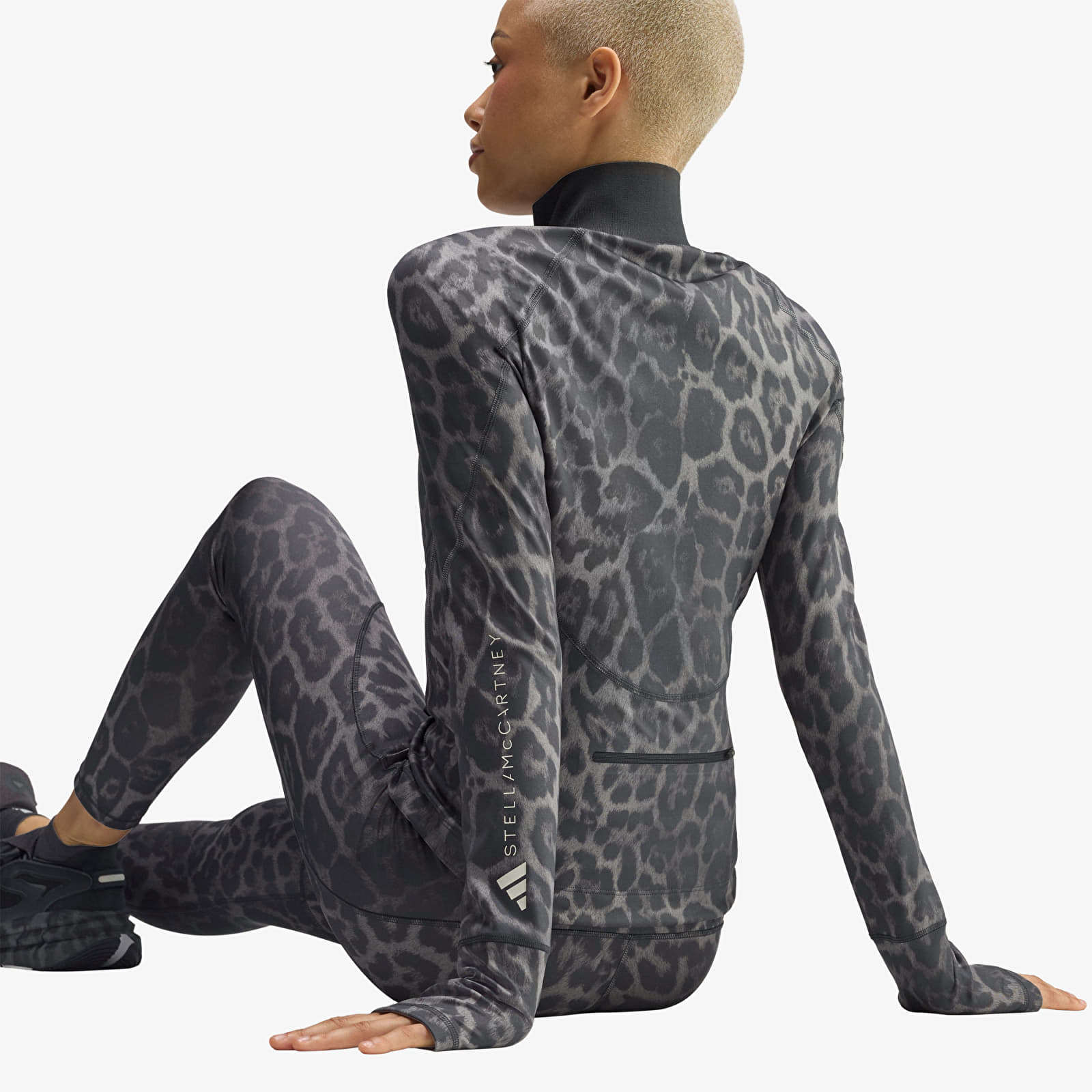 Naisten takit adidas by Stella McCartney Training Midlayer Printed Dove Grey/ Carbon