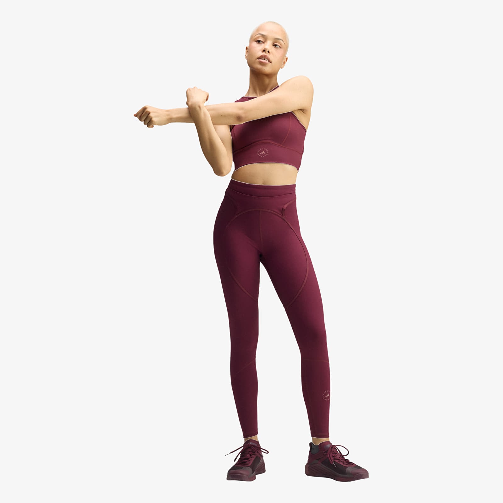 Women's Leggings adidas by Stella McCartney Training Full Length Leggings Maroon