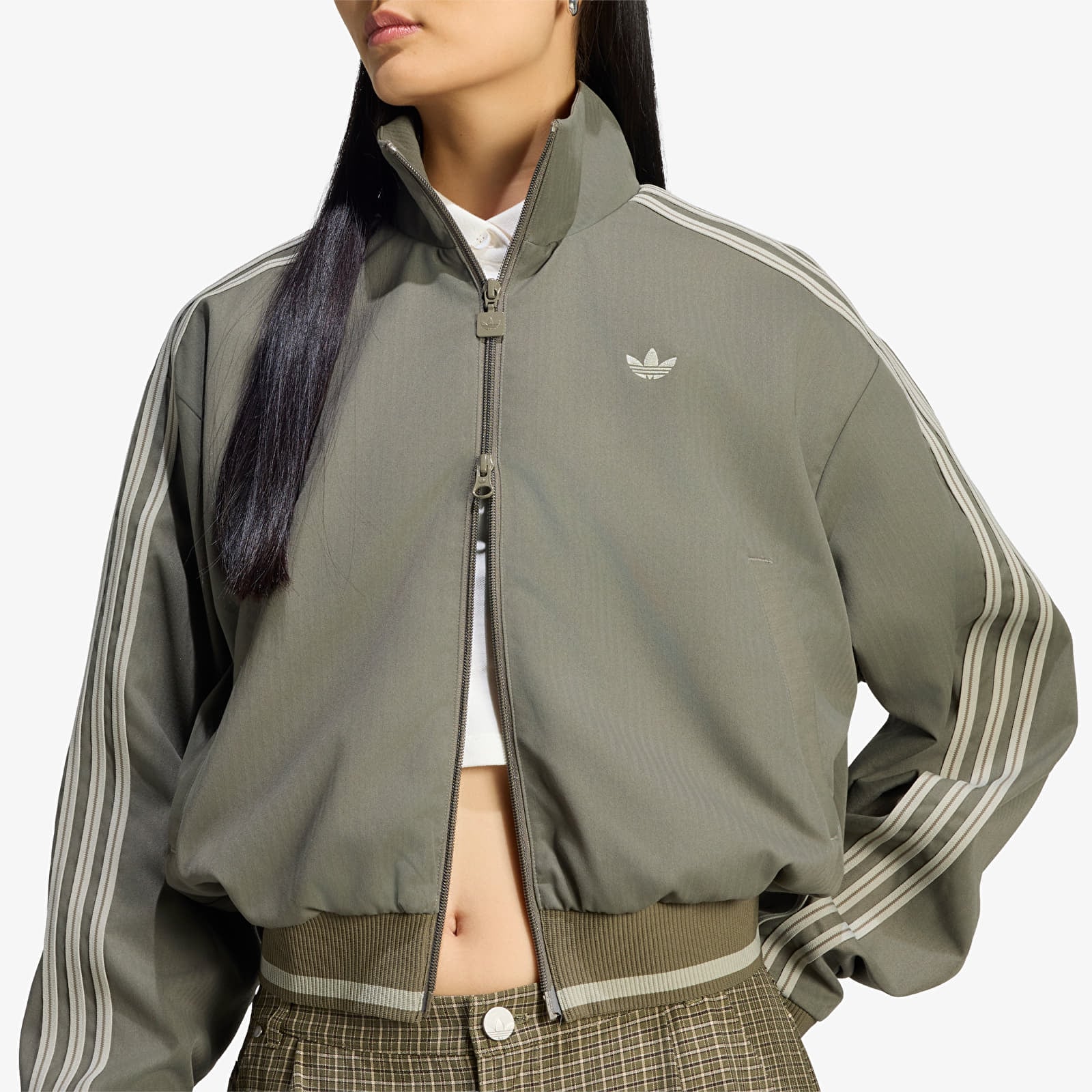 Kurtki damskie adidas Firebird Track Top Branch/ Silver Pebble