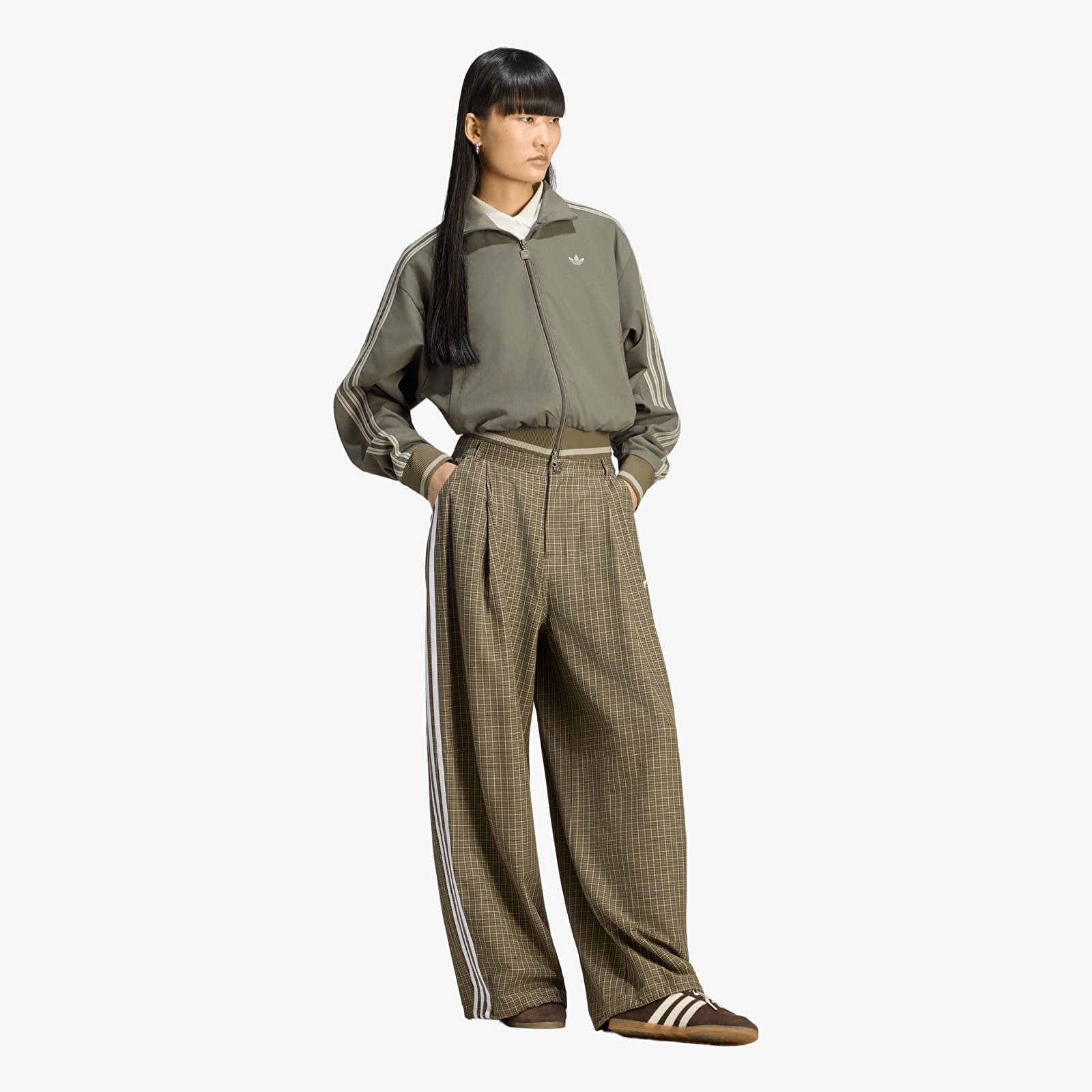 Kurtki damskie adidas Firebird Track Top Branch/ Silver Pebble