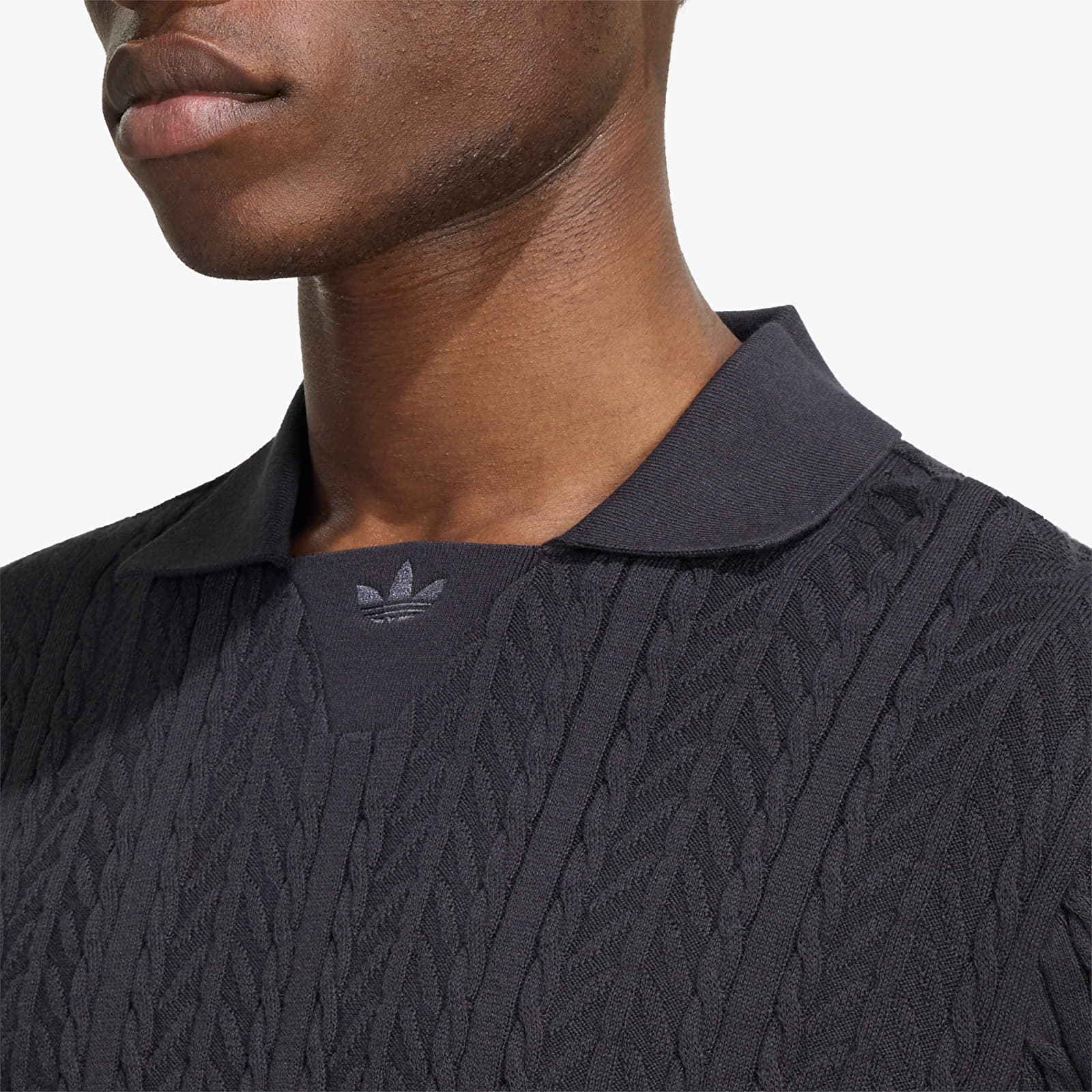 Мужские свитера adidas Cable Knit Football Jersey Utility Black