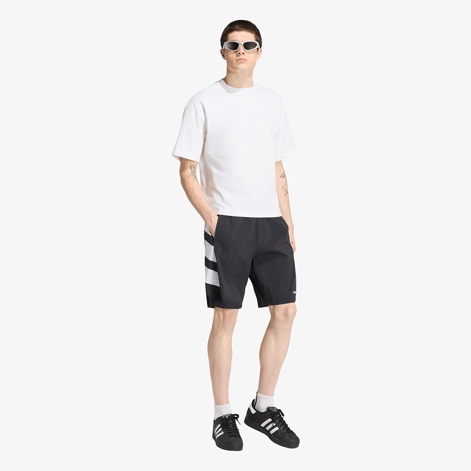 Pánské kraťasy adidas Adicolor Double Blocked Shorts Black